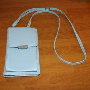 Prettyzys Light Blue Crossbody Phone Bag Wallet NWT Faux Leather Purse Clutch